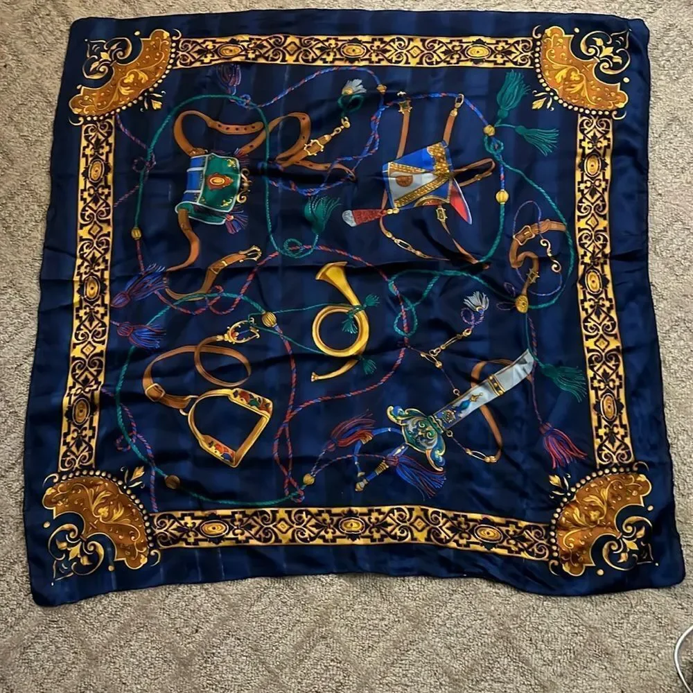 Vintage-Inspired Square Scarf – 34” x 34”